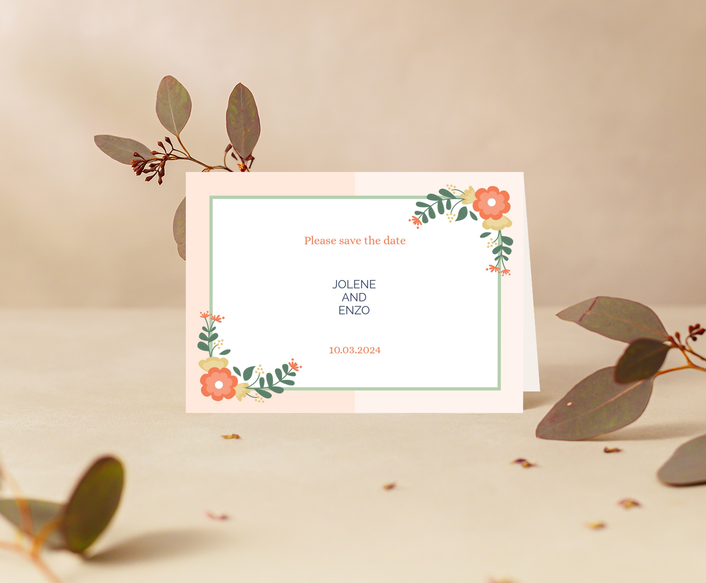 Retro Flowers Card