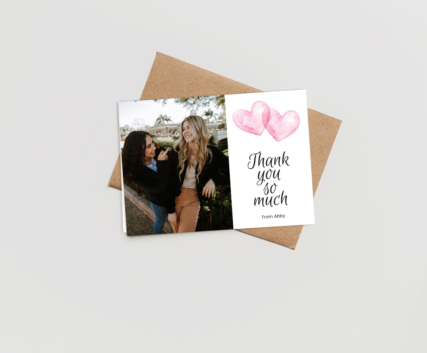 Watercolors Hearts Card