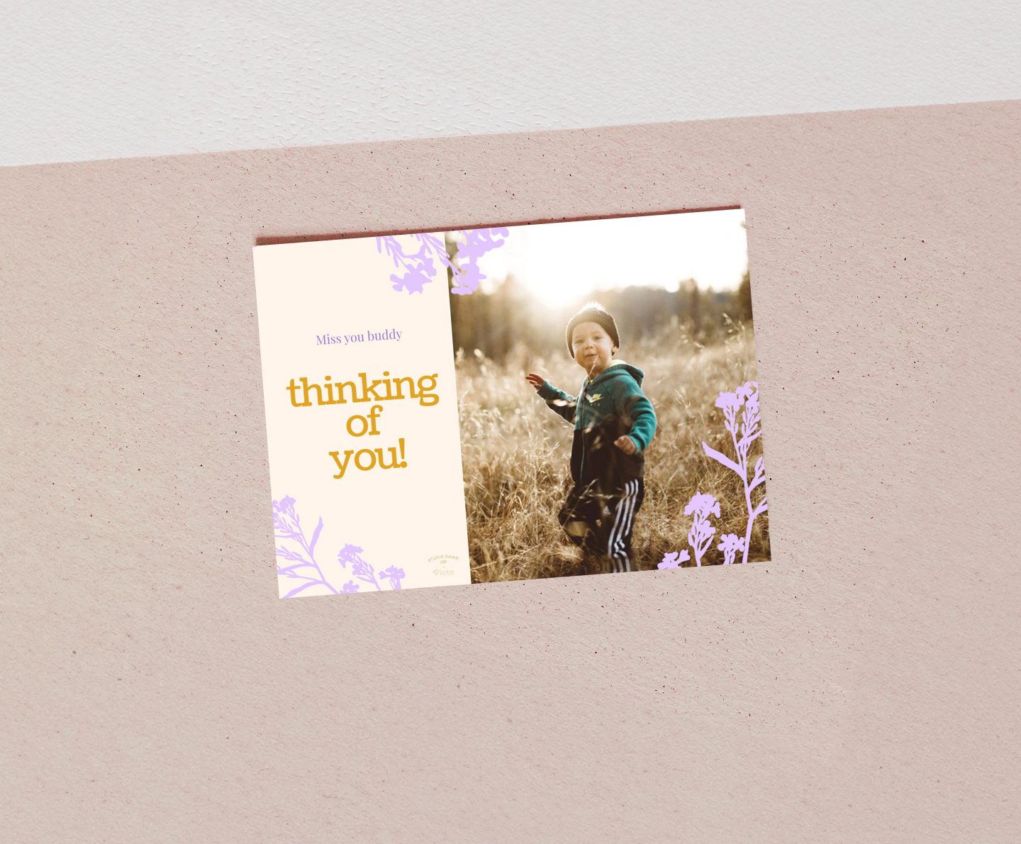 Purple Flowers Card