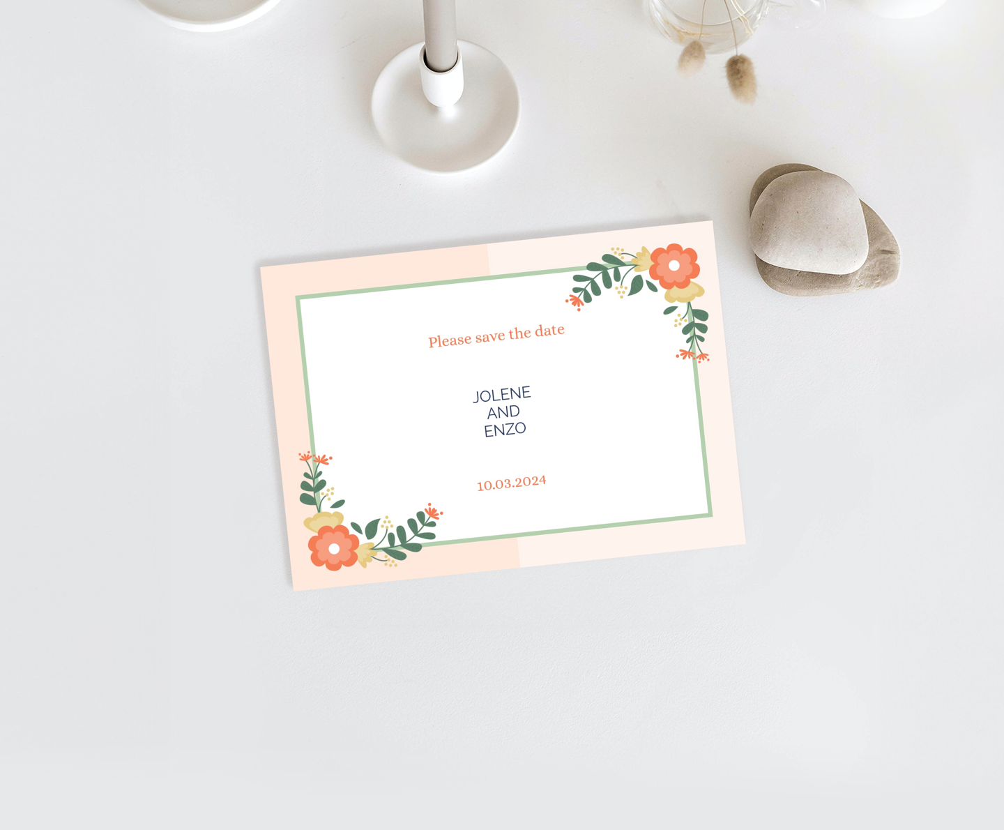 Retro Flowers Card