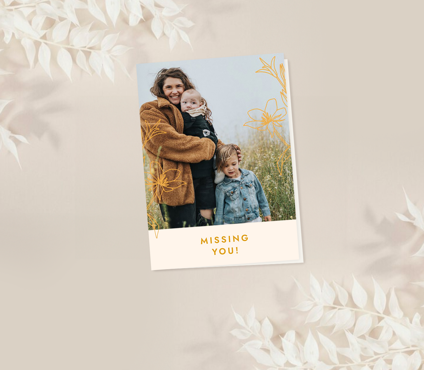 Line Flowers Card