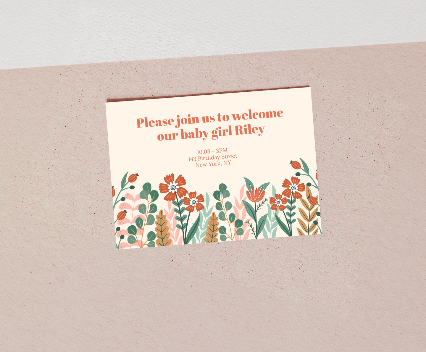 Flowers baby Card