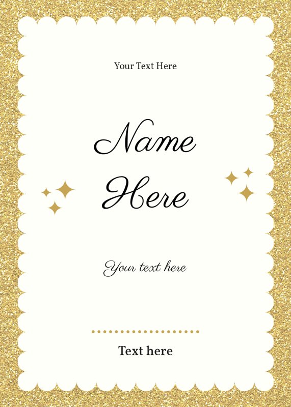 Gold Frame Card