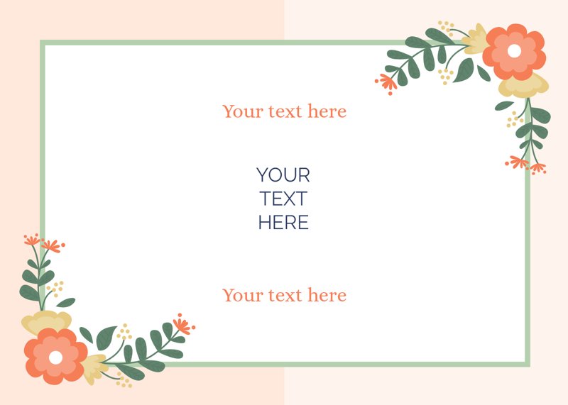 Retro Flowers Card
