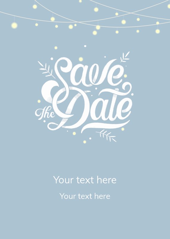 Blue Lettering Card