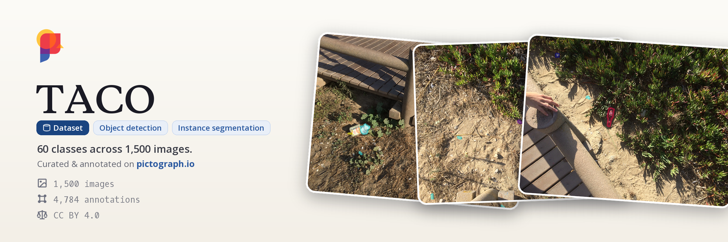 TACO - annotated computer-vision dataset on Pictograph
