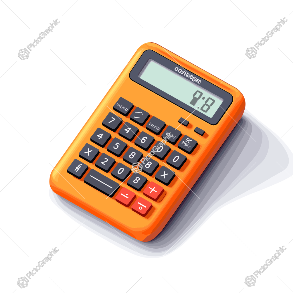 Calculator on a white background