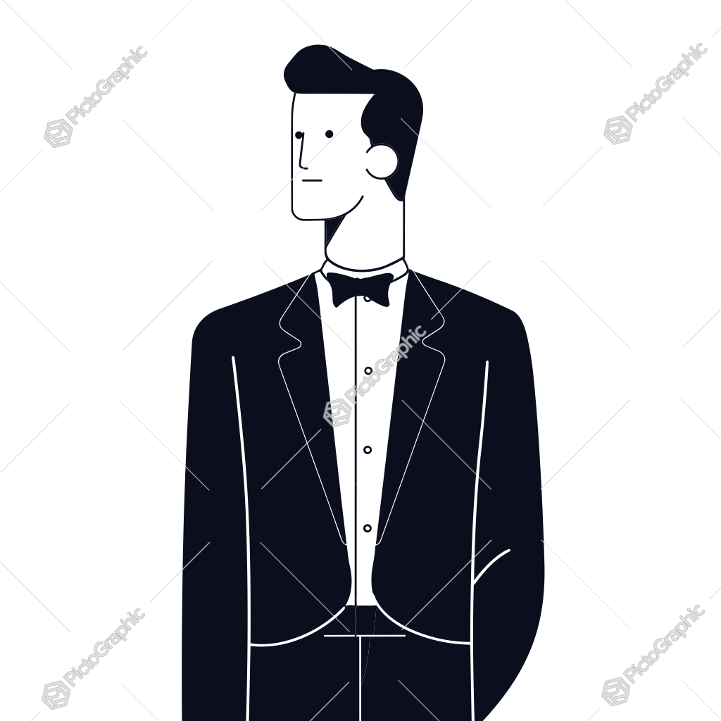 Illustration of a man in a suit.