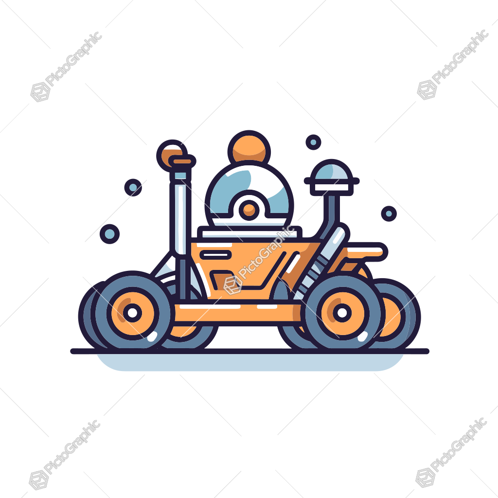 Illustration of a person driving a go-kart.