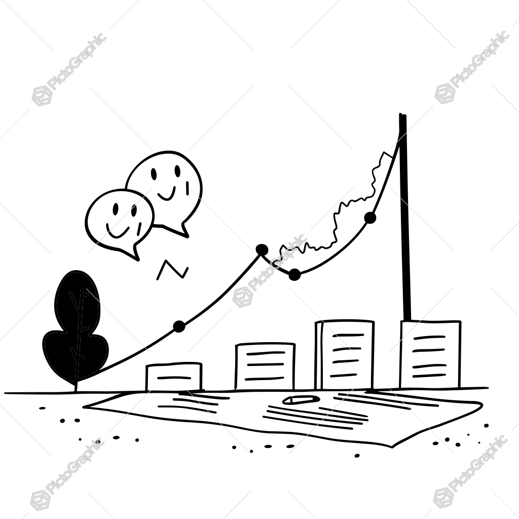The image shows a black and white drawing of a graph with a tree and speech bubbles above it, set against a white background. The image shows a black and white drawing of a graph with a tree and speech bubbles above it, set against a white background.