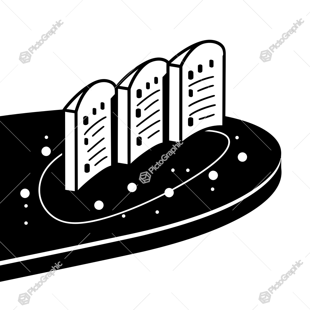 The image shows a black and white illustration of a cityscape with buildings on a hill, set against a white background. The buildings are outlined in black, giving the image a stark contrast. The image shows a black and white illustration of a cityscape with buildings on a hill, set against a white background. The buildings are outlined in black, giving the image a stark contrast.