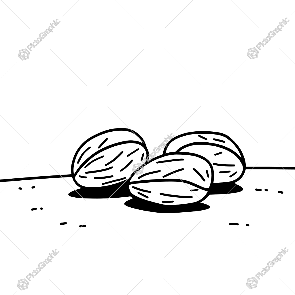 The image shows a black and white drawing of walnuts on a white background. The walnuts are depicted in a realistic style, with each nut having a distinct shape and texture. The coloring page is free to print, allowing anyone to bring the image to life with their own colors. The image shows a black and white drawing of walnuts on a white background. The walnuts are depicted in a realistic style, with each nut having a distinct shape and texture. The coloring page is free to print, allowing anyone to bring the image to life with their own colors.