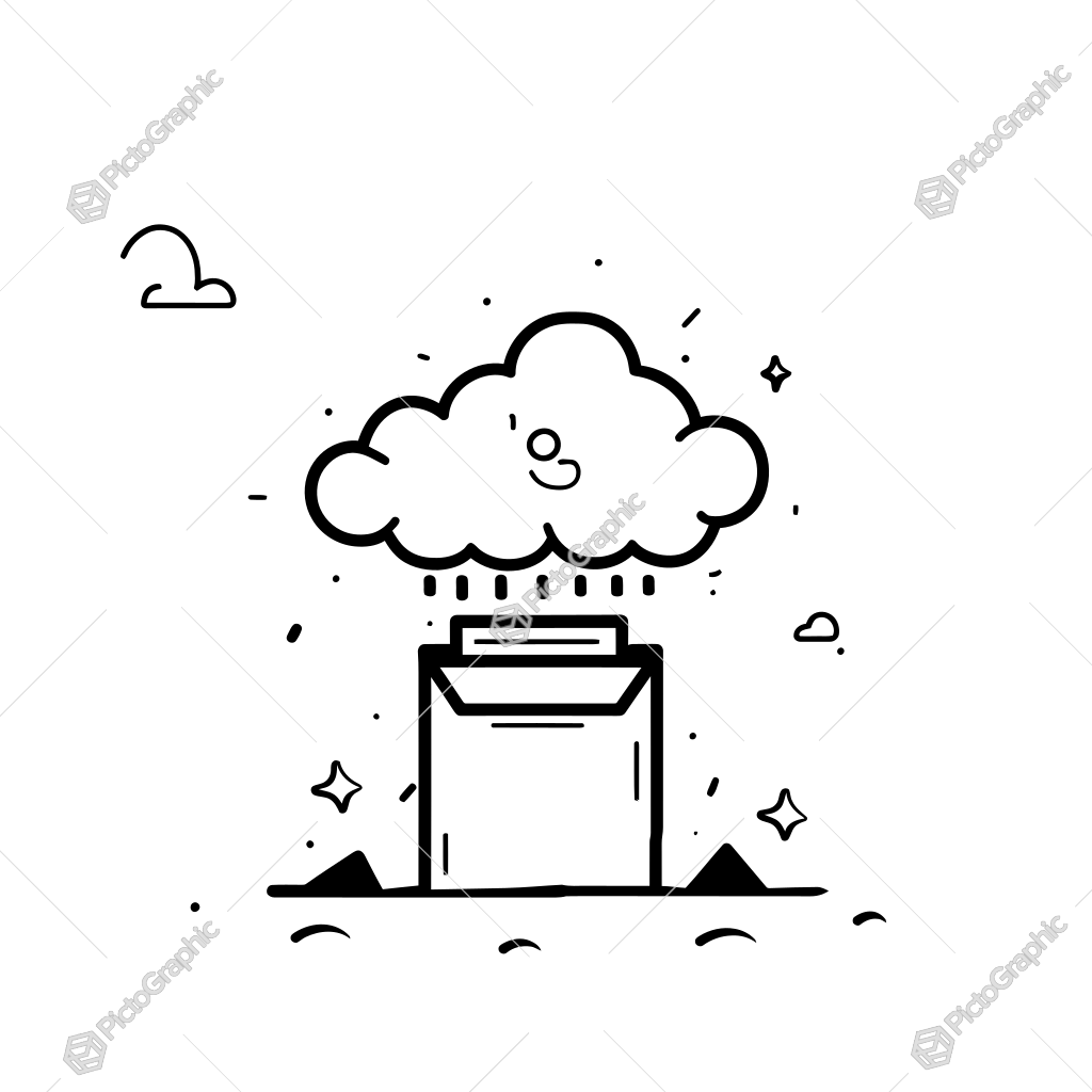 The image shows a black and white illustration of a cloud with a box in the middle of it, surrounded by a blue and white background. The box is in the center of the image, with the cloud above it and the box below it. The image shows a black and white illustration of a cloud with a box in the middle of it, surrounded by a blue and white background. The box is in the center of the image, with the cloud above it and the box below it.
