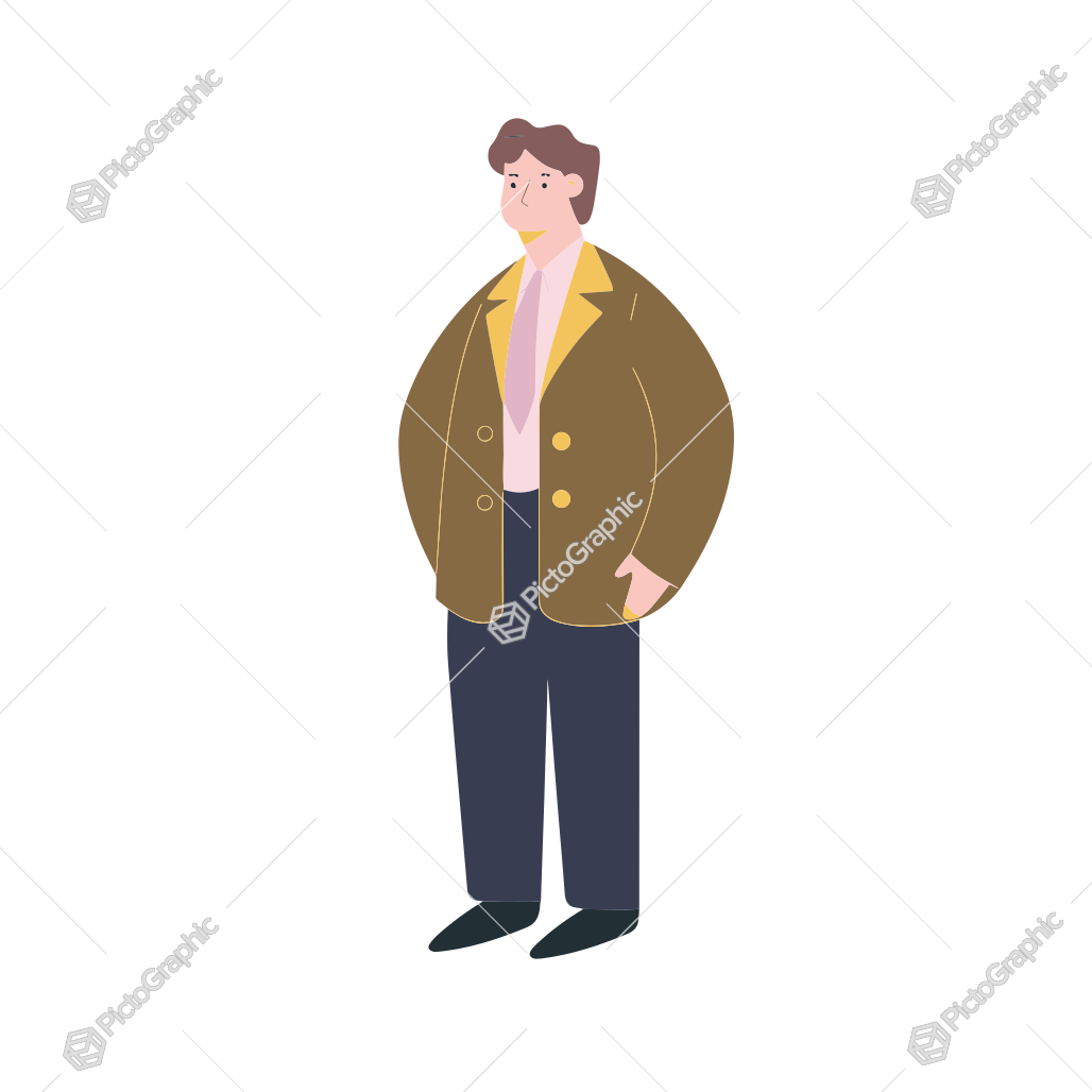 Illustration of a man dressed in business casual attire.