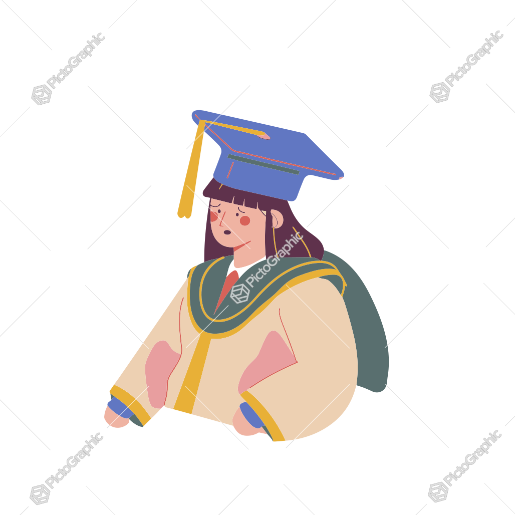 Illustration of a graduate.