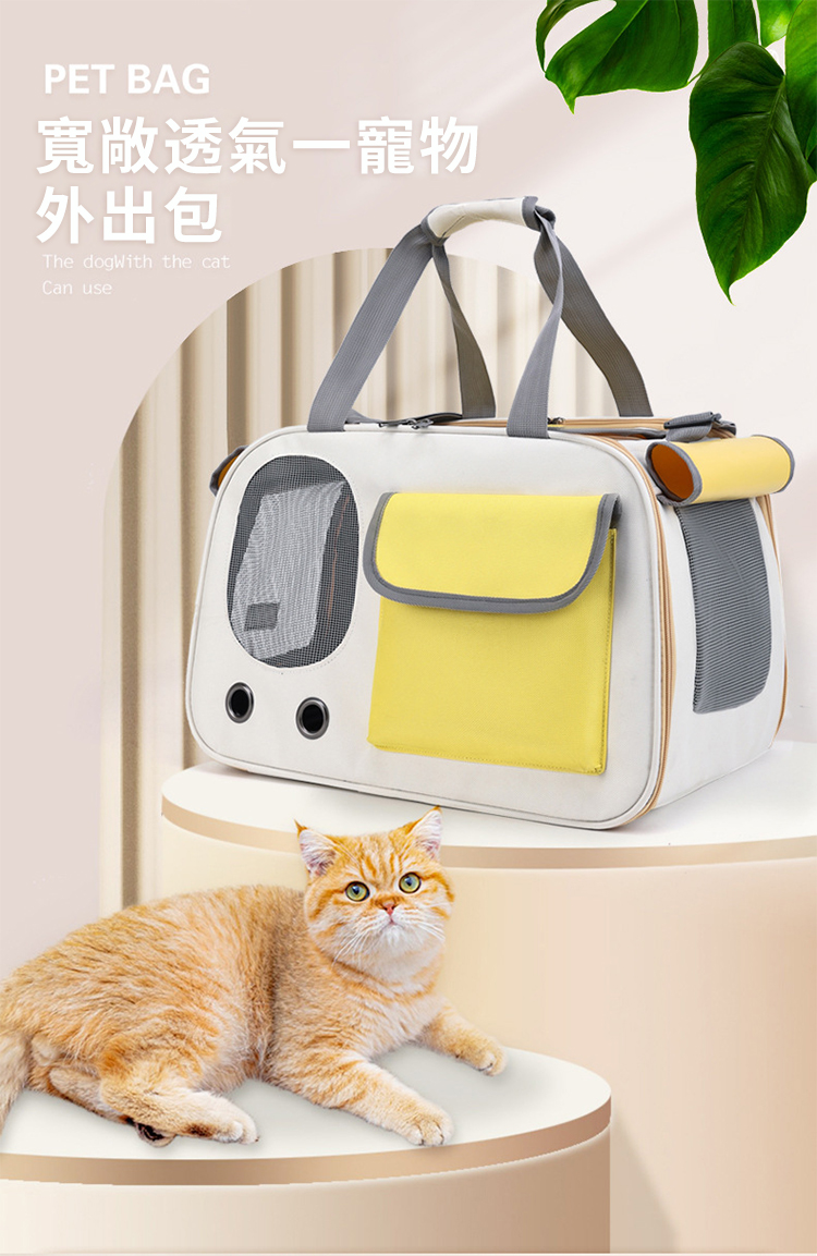 PET BAG寬敞透氣一寵物外出包The dogwith the catCan use