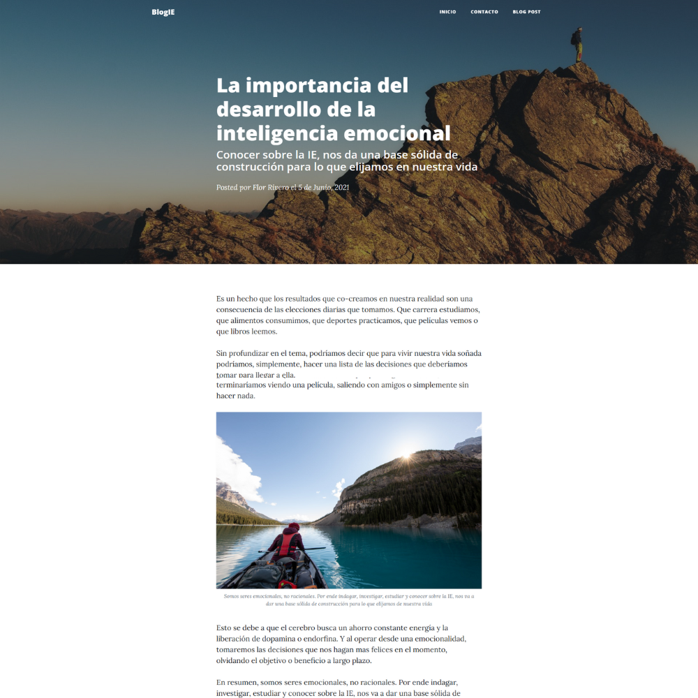 Sitio web de Blog de Inteligencia Emocional