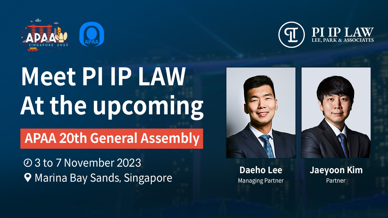PI IP Law to Attend 2023 APAA Conference in Singapore