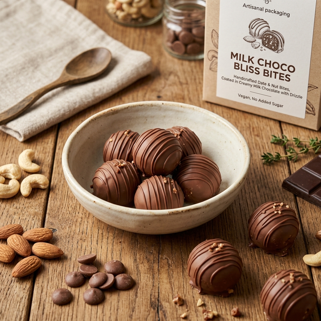 Milk Choco Bliss Bites – Premium Milk Chocolate Dry Fruit Bite