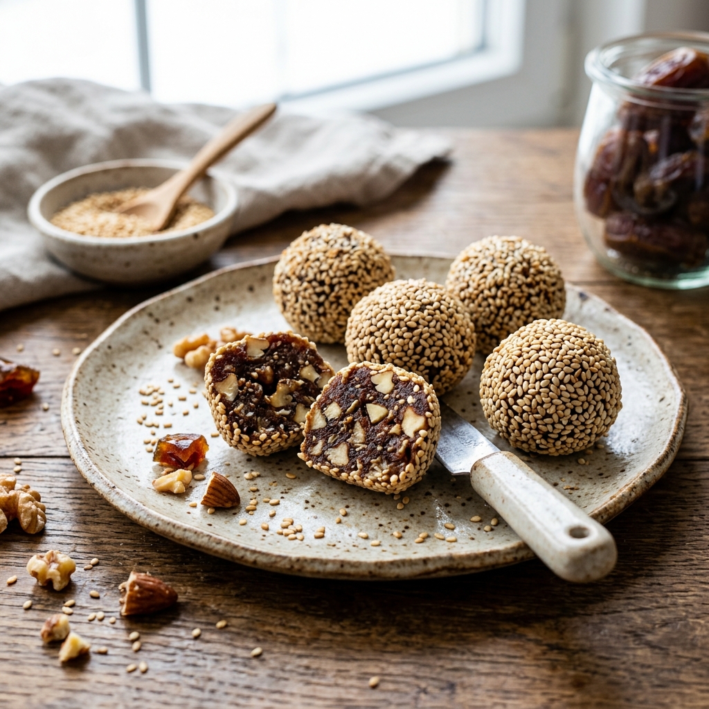 Sesame Seed Dates Bite – Calcium-Rich Daily Nutrition Ball