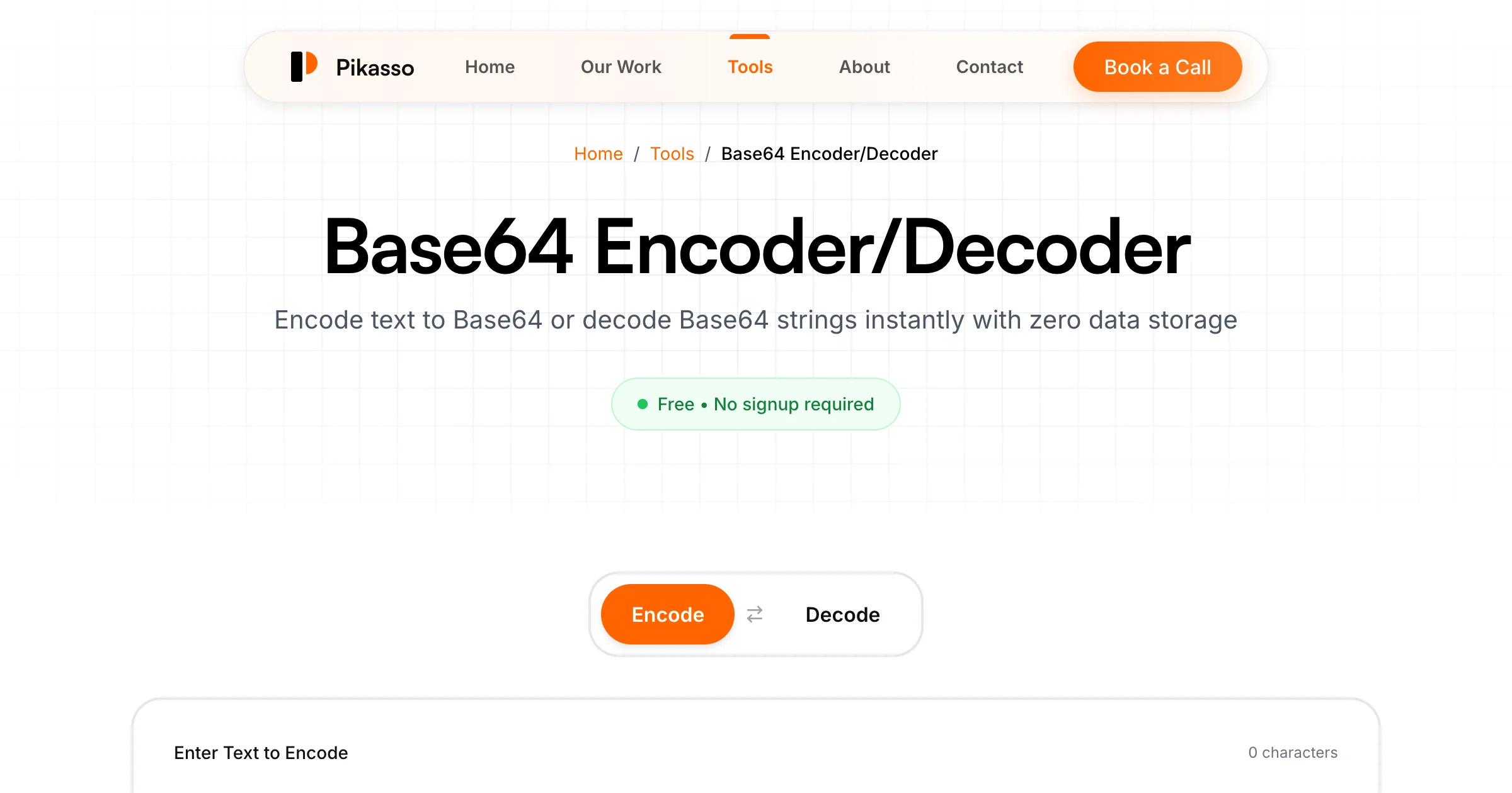 Base64 Encoder/Decoder - Free Base64 Tool | Pikasso Studio