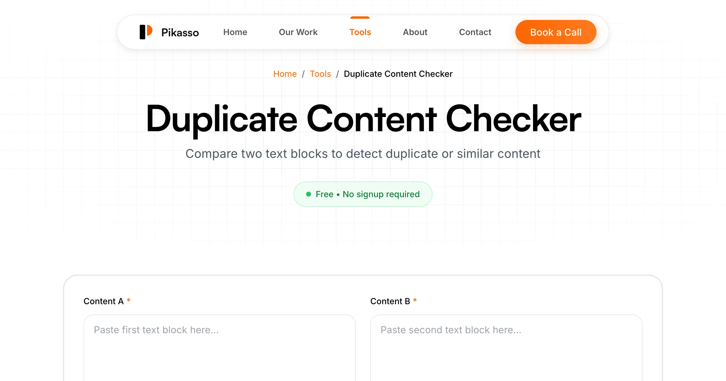 Duplicate Content Checker (Free) - Find Copied Text | Pikasso Studio
