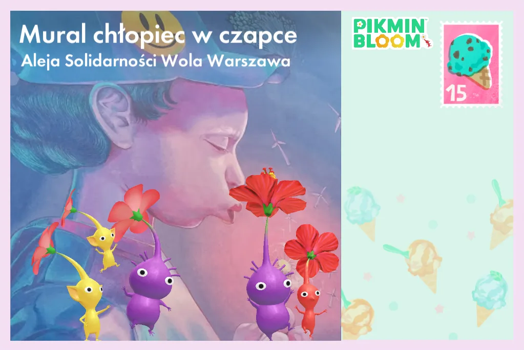 Mural chłopiec w czapce