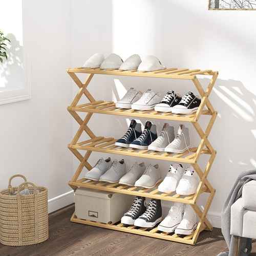 bamboo-foldable-shoe-rack
