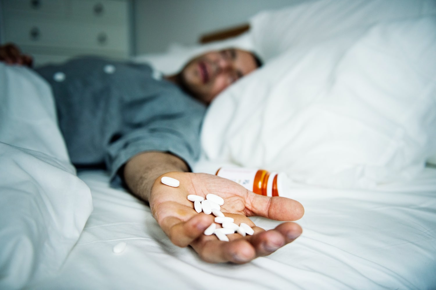 man overdosed with medicine