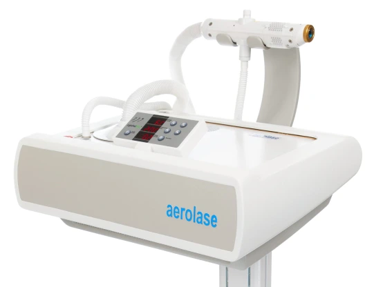 The Aerolase laser console with its handpiece