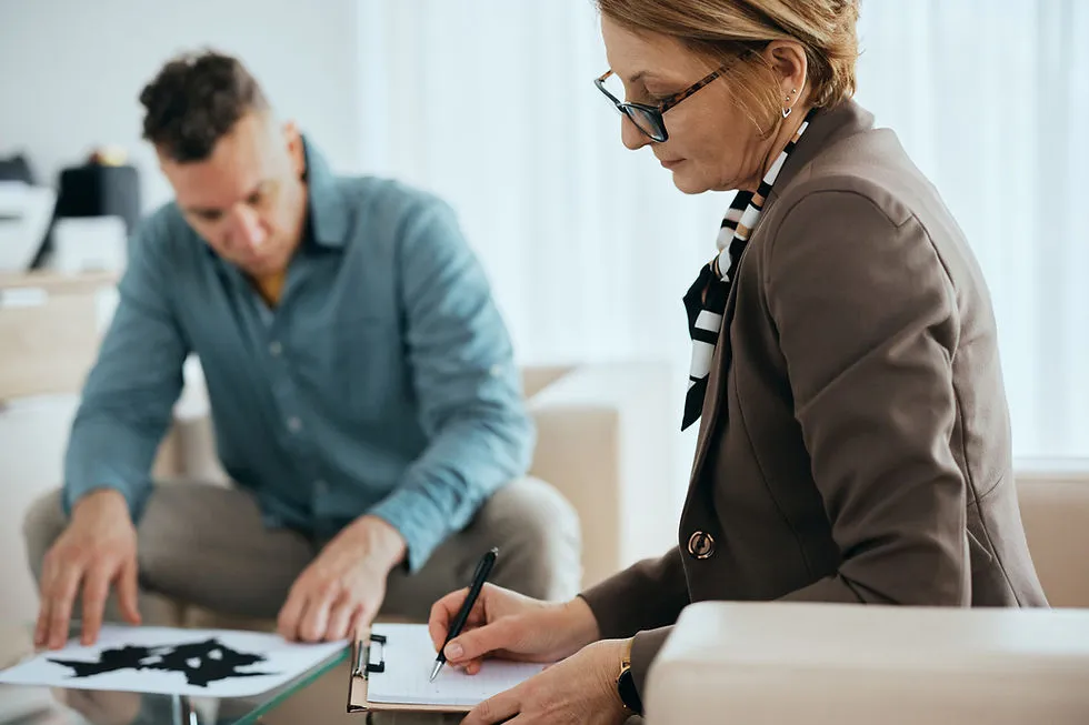 Therapist and patient working together