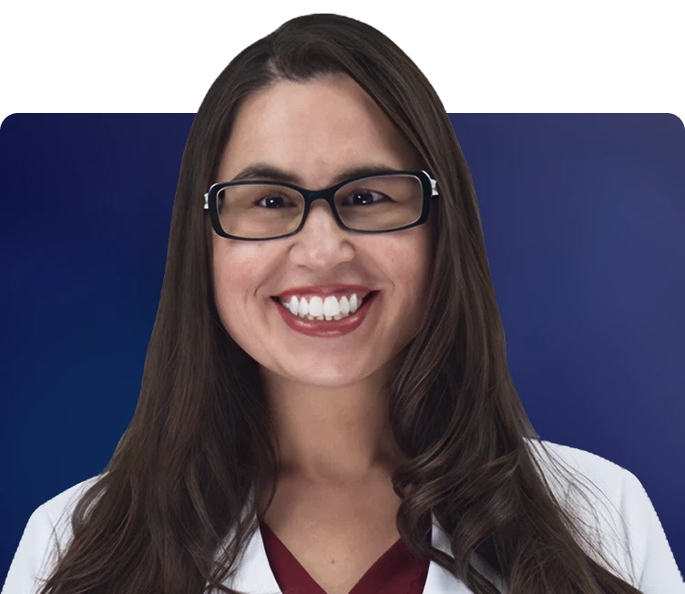 Tina Allee, BrainHealth Solutions provider, headshot against blue background