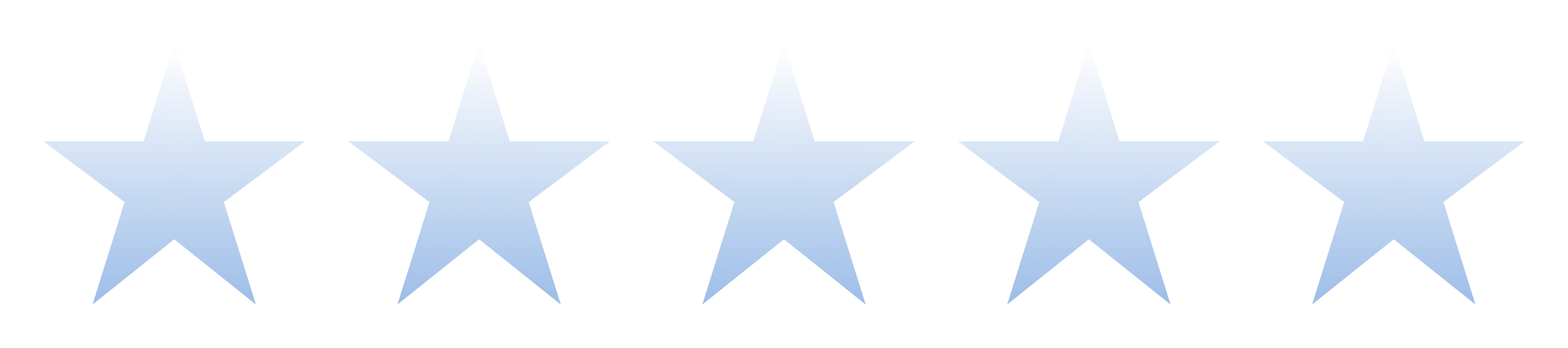 Five blue stars indicating a five-star rating