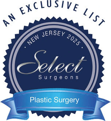 An Exclusive List New Jersey 2025 Select Surgeons Plastic Surgery award seal