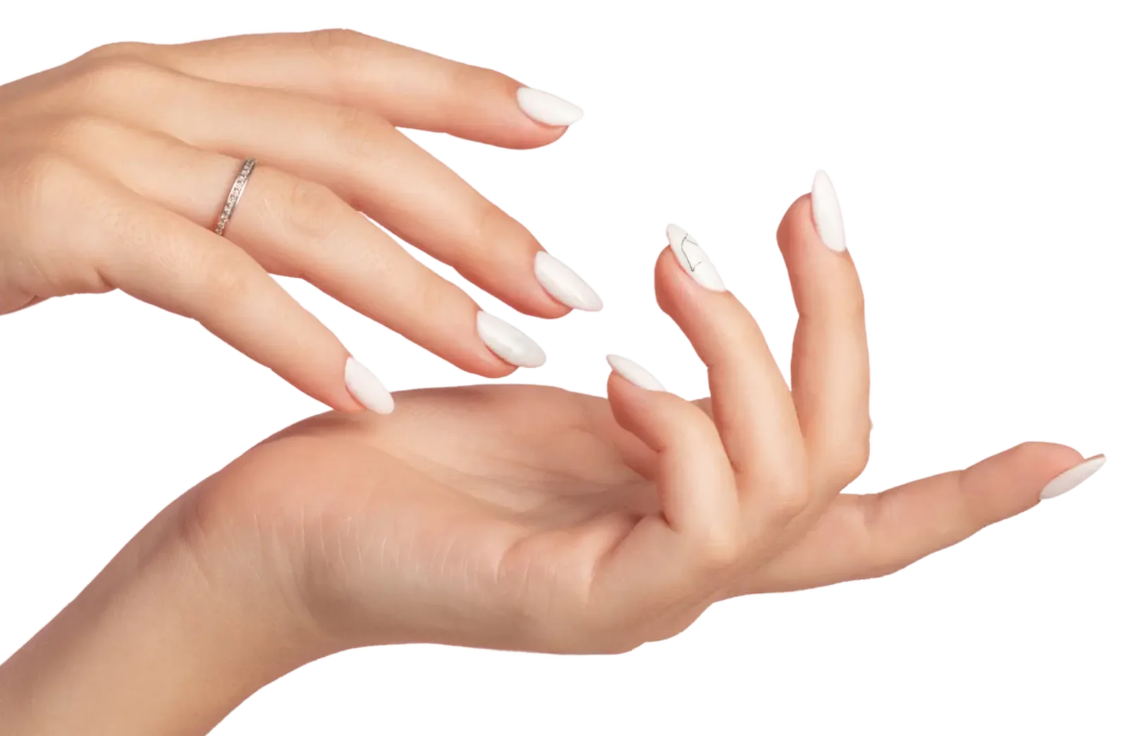 Soft hydrated hands with a fresh manicure