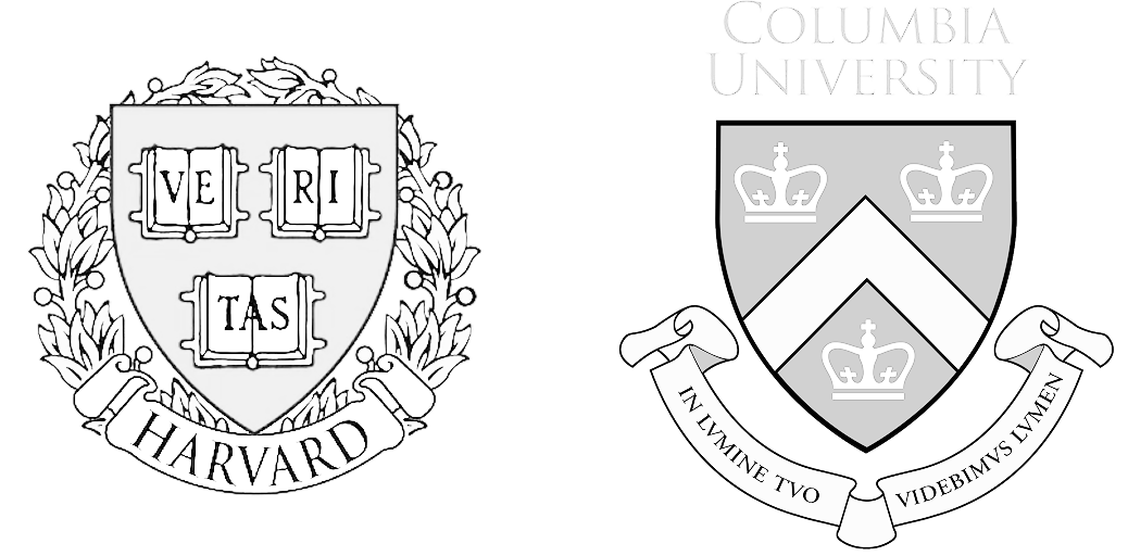 Harvard University crest with shield, open books, and laurel wreaths