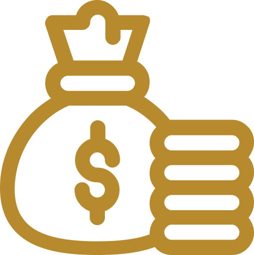 Money bag icon with dollar sign