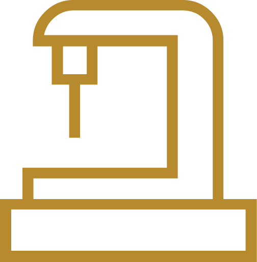 Outline icon of dental chair