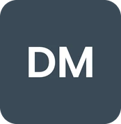 Initials avatar for testimonial author D.M.