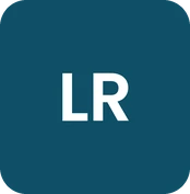 Initials avatar for testimonial author L.R.