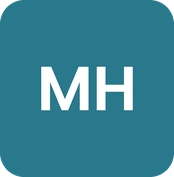 Initials avatar for testimonial author M.H.