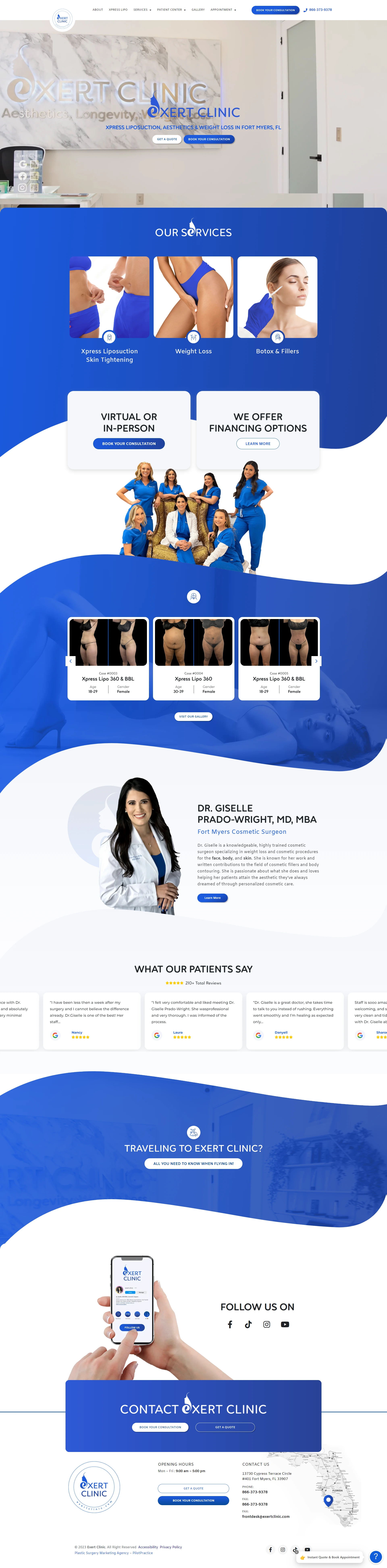 Exert Clinic Website