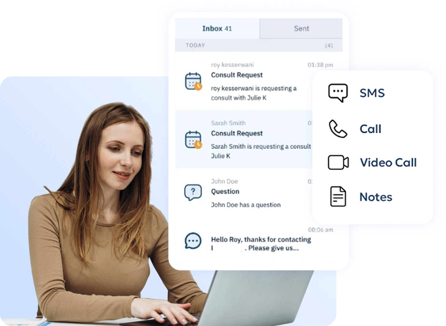 In-App Communication Healthcare CRM Solutions Agency Banner