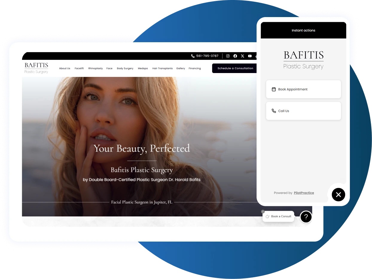 Website Widget HIPAA-Compliant Plastic Surgery CRM Software Banner