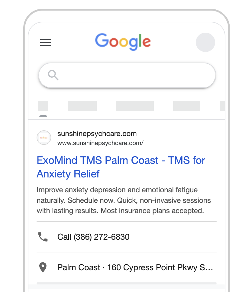 Meta ads for TMS
