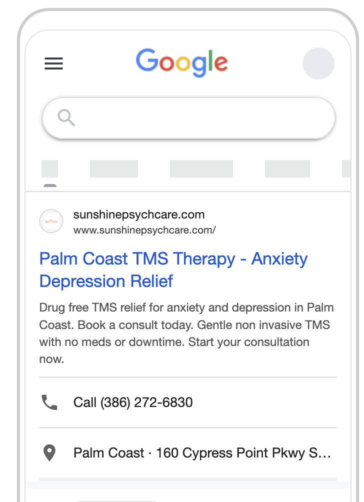 TMS Google ads headlines