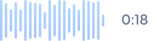 Audio waveform labeled 0:18