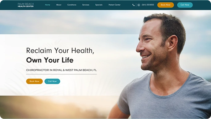 Chiropractor Digital Marketing Agency Palm Beach Health Center Banner
