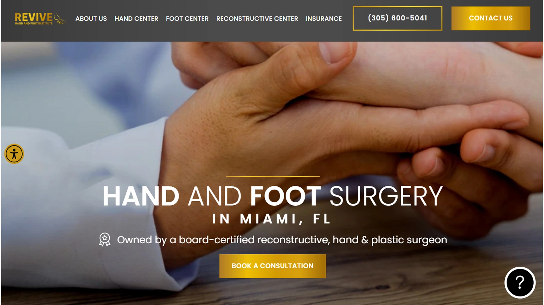 Chiropractor Marketing Agency Revive Hand and Foot Institute Banner