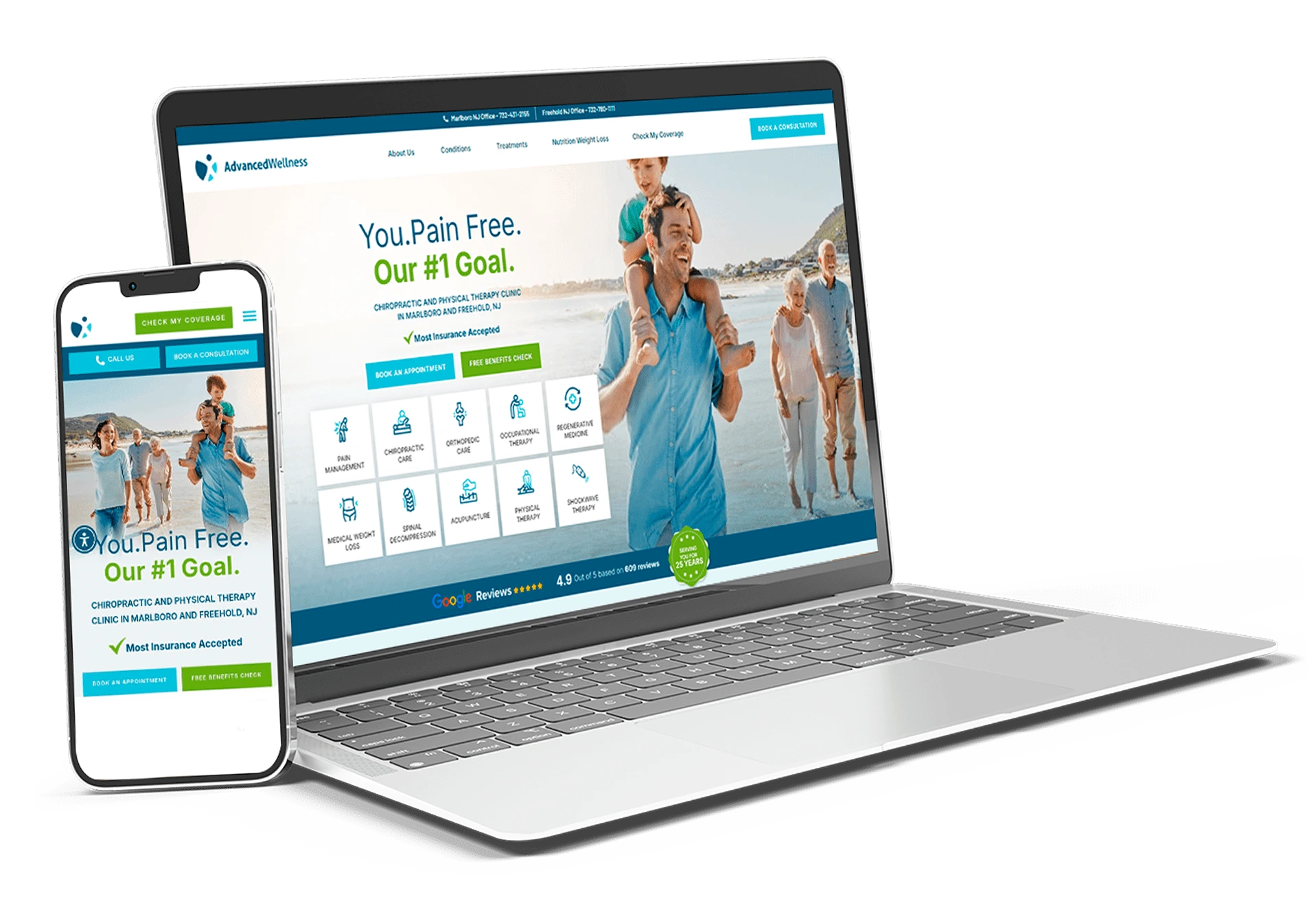 Marketing Chiropractor Digital Agency Advanced Wellness Center Banner